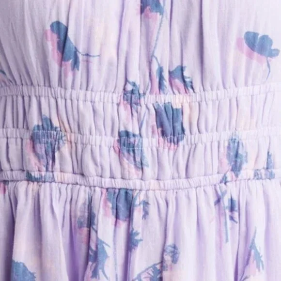 B.P. (sold at Nordstrom's) Shirred Puff Sleeve Cotton Prairie Dress - Small - Picture 6 of 6